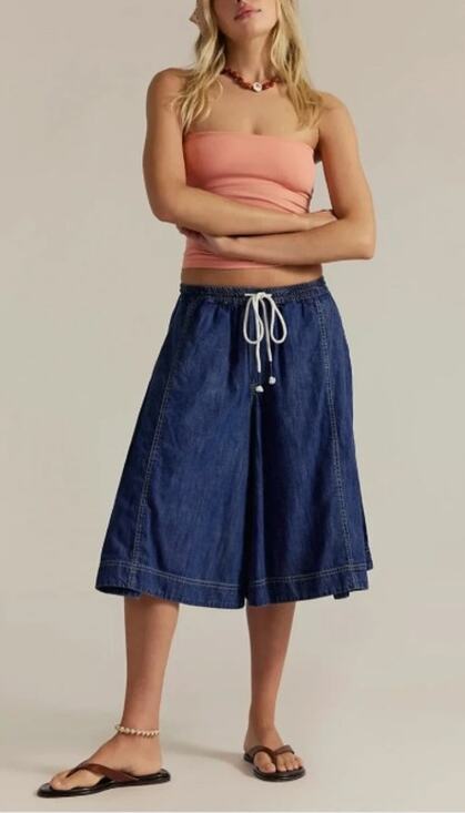 Free People Pants - 047 NWT Free People Free People Distant Lover Culotte Jeans Shorts | Blue | XL